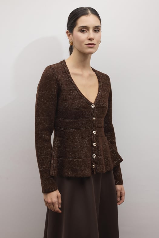 PEPLUM SİMLİ TRİKO HIRKA